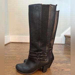 Pikolinos Verona leather knee-high Heeled 2.5” boots in black Size 5 (35)